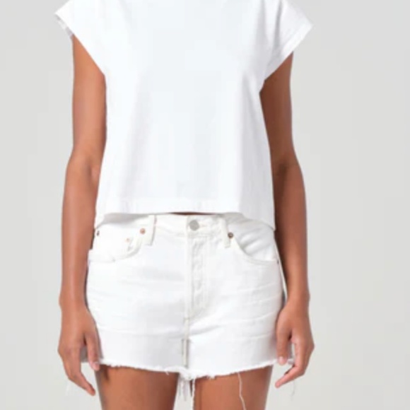 Agolde Pants - Agolde Parker Vintage Cut Off White Shorts